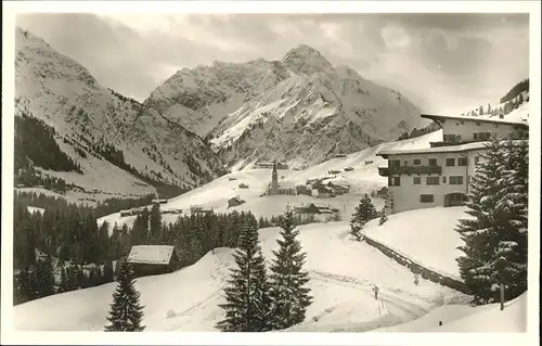 wz28825 Hirschegg Kleinwalsertal Vorarlberg Widderstein Baerenkopf Kategorie. Mittelberg Alte Ansichtskarten