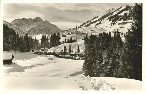 wz28827 Hirschegg Kleinwalsertal Vorarlberg Widderstein Baerenkopf Kategorie. Mittelberg Alte Ansichtskarten