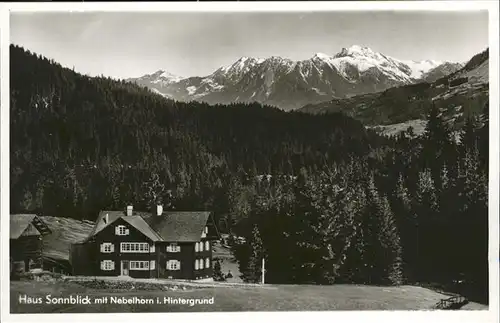 wz28834 Hirschegg Kleinwalsertal Vorarlberg Haus Sonnblick Nebelhorn Kategorie. Mittelberg Alte Ansichtskarten