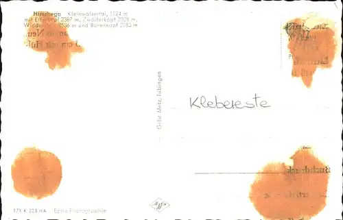 wz28902 Hirschegg Kleinwalsertal Vorarlberg Panorama Kategorie. Mittelberg Alte Ansichtskarten