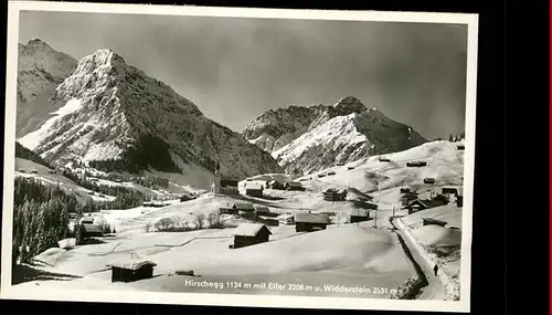 wz28970 Hirschegg Kleinwalsertal Vorarlberg Elfer Widderstein Kategorie. Mittelberg Alte Ansichtskarten