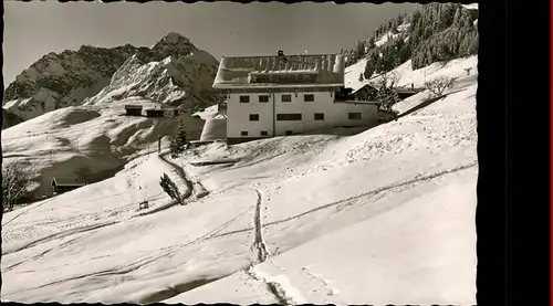 wz28974 Hirschegg Kleinwalsertal Vorarlberg Pension Gmeiner Kategorie. Mittelberg Alte Ansichtskarten