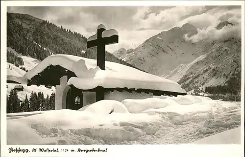 Walsertal Kleinwalsertal Kriegsdenkmal / Oesterreich /