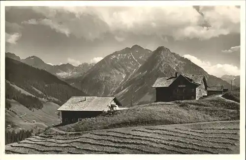 wz29395 Hirschegg Kleinwalsertal Vorarlberg Gaststaette Pension Fuchshof Kategorie. Mittelberg Alte Ansichtskarten