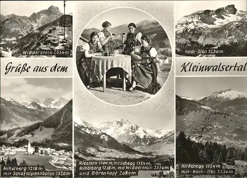 Kleinwalsertal Frauen Tracht Bergketten