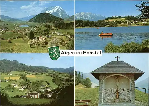 Aigen Ennstal Steiermark Wappen Putterersee Stalingradkreuz / Aigen im Ennstal /Liezen