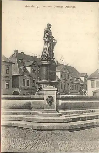 Annaberg Barbar Uttmann-Denkmal Kat. Annaberg