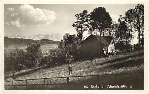 St Gallen SG Abendstimmung Kat. St Gallen