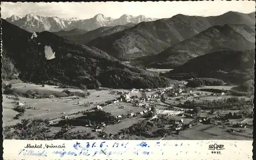 Gruenau Almtal Luftbild Kat. Gruenau im Almtal