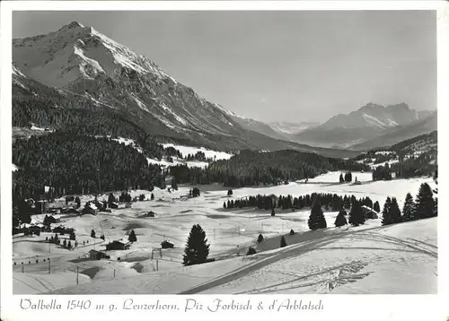 Valbella Lenzerhorn Piz Forbisch Kat. Valbella