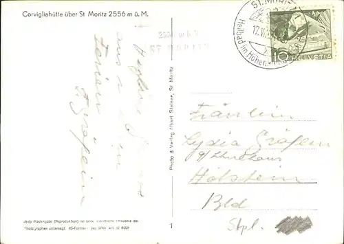 St Moritz GR Corvigliahuette Kat. St Moritz