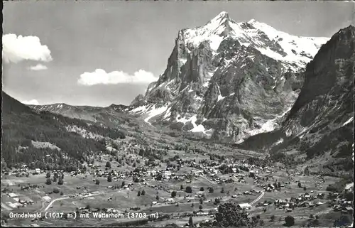 wz36593 Grindelwald Luftbild Wetterhorn Kategorie. Grindelwald Alte Ansichtskarten