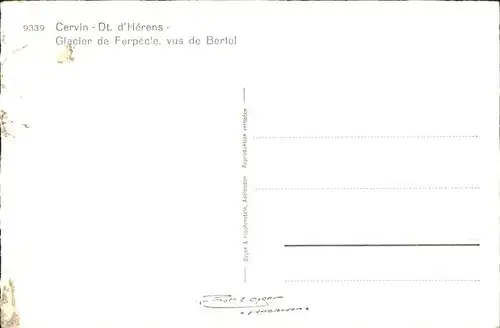 Ferpecle Cervin Dt. d Herens Kat. Ferpecle