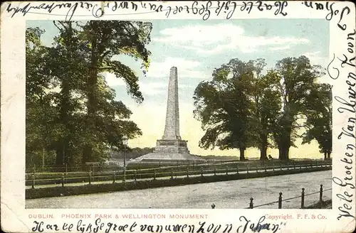 Dublin Ireland Phoenix Park und Wllington Monument / United Kingdom /