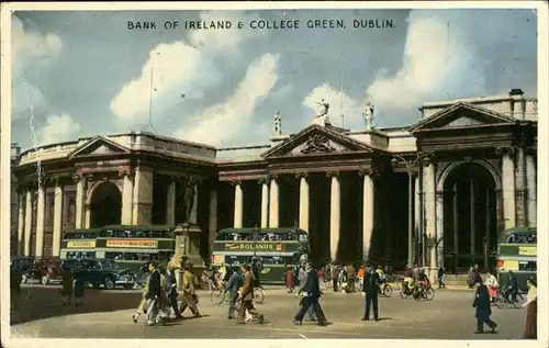 Dublin Ireland Bank of Ireland College Green Busse Fahrrad Autos / United Kingdom /