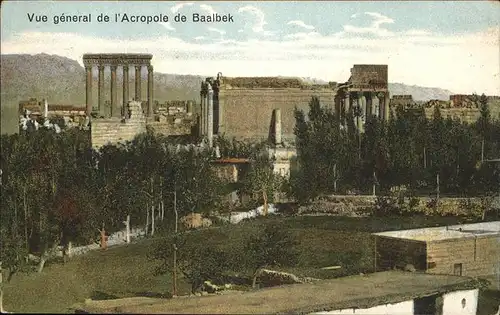 wz39545 Baalbek Vue general de l' Acropole  Kategorie. Libanon Alte Ansichtskarten