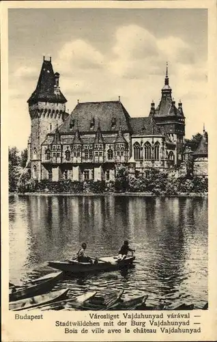 Budapest Stadtwaeldchen mit Burg Vajdahunyad Kat. Budapest