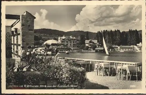 Velden Woerthersee Blick von Schlossterrasse /  /