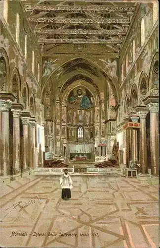 Monreale Interno della Cattedrale Kuenstlerkarte