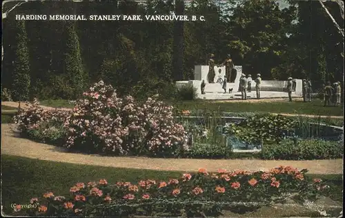 Vancouver British Columbia Stanley Park Harding Memorial Kat. Vancouver