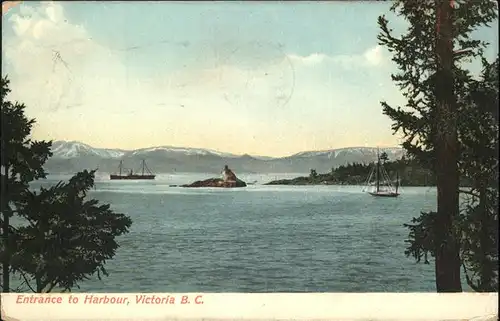 Victoria British Columbia Entrance Harbour Schiffe Kat. Victoria