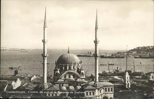 Constantinopel Istanbul Mosquee de Tophane Schiffe /  /