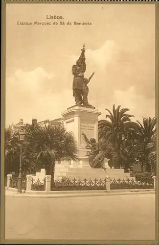 Lisboa Estatua Marquez Sa da Bandeira