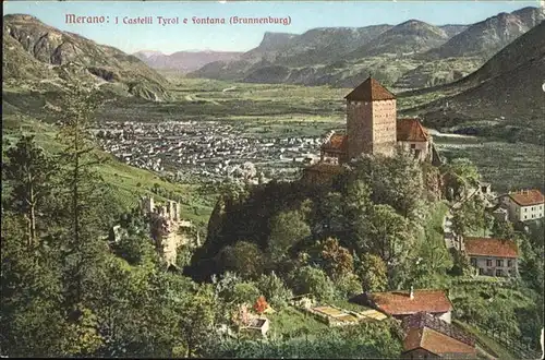 Merano Castelli Tyrol Fontanan Brunnenburg Kat. Merano