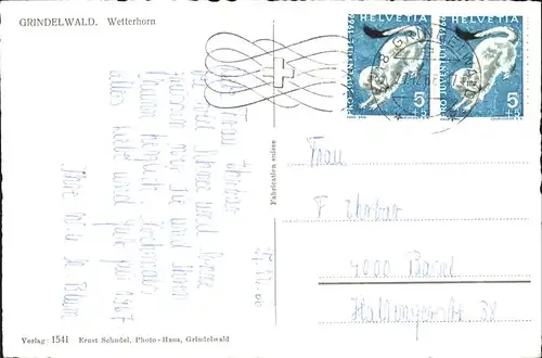 wz42582 Grindelwald Wetterhorn Kategorie. Grindelwald Alte Ansichtskarten