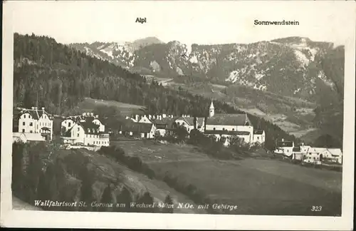 St Corona Wechsel Panorama Kat. St. Corona am Wechsel