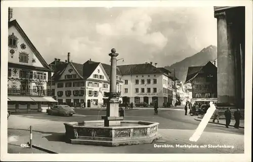 wz48418 Dornbirn Vorarlberg Marktplatz Staufenberg Kategorie. Dornbirn Alte Ansichtskarten