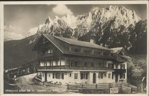 Mittenwald Karwendel Tirol Gasthof z. Bruecke Karwendel / Schwaz /Tiroler Unterland