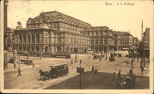 Wien Hofoper Kat. Wien