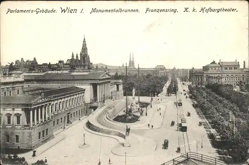 Wien Parlamentsgebaeude Hofburgtheater Franzensring Kat. Wien