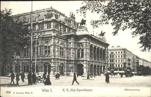 Wien Hof-Operntheater Kat. Wien