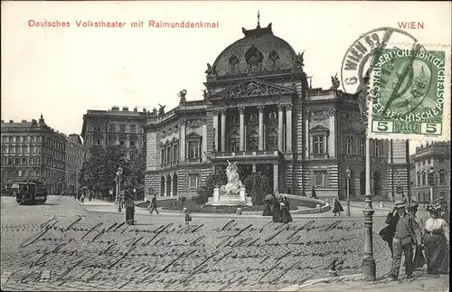 Wien Deutsches Volkstheater Raimunddenkmal Kat. Wien