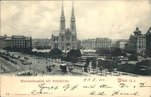 Wien Maximiliansplatz Votivkirche Kat. Wien