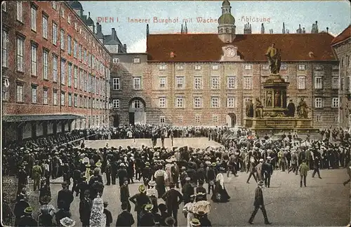 Wien Innerer Burghof Wachabloesung Kat. Wien