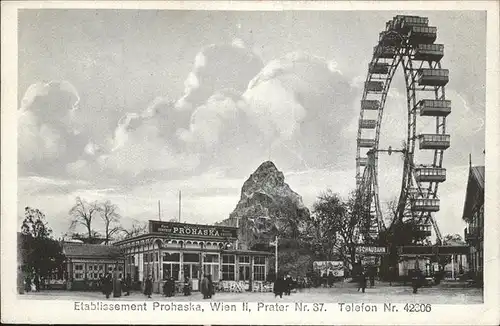 Wien Etablissement Prohaska Prater Kat. Wien