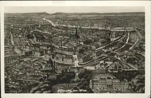 Wien Panorama Luftbild Kat. Wien