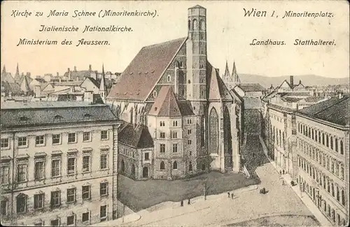 Wien Minoritenplatz Kirche zu Maria Schnee Kat. Wien