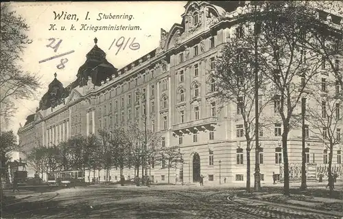 Wien Stubenring Kriegsministerium Kat. Wien