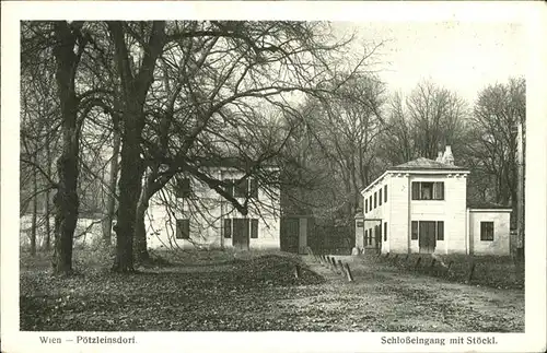 Wien Poetzleinsdorf Schlosseingang Stoeckl Kat. Wien