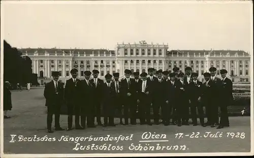 Wien Deutsches Saengerbundfest Schoenbrunn Kat. Wien