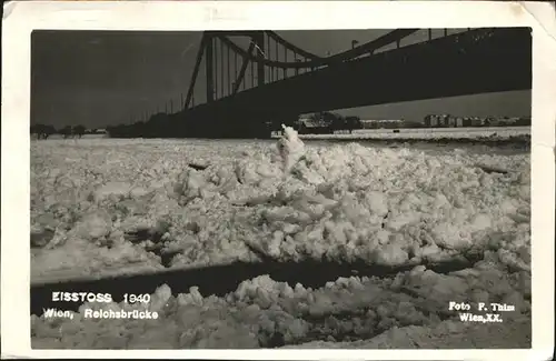 Wien Eisstoss Reichsbruecke Kat. Wien