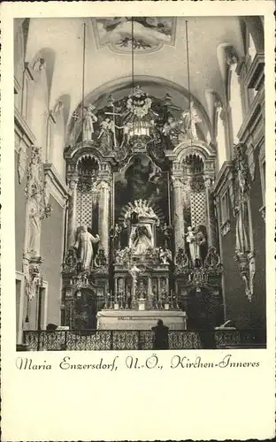 Enzersdorf Niederoesterreich Maria Kirchen Inneres Altar Kat. Enzersdorf an der Fischa