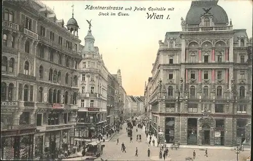 Wien Oesterreich Kaerntnerstr. Palais Equitable Stock Eisen Kat. Wien