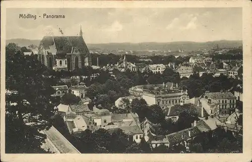 Moedling Panorama Kirche Kat. Moedling