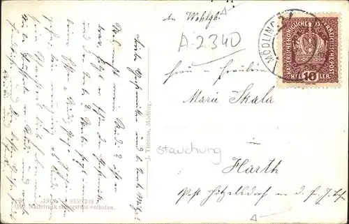 Moedling Klause Kinder Eisenbanstrecke Kat. Moedling