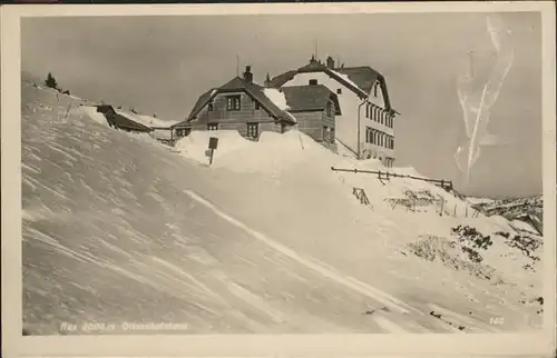 Rax Ottoschutzhaus Winter Schnee Kat. Kapellen